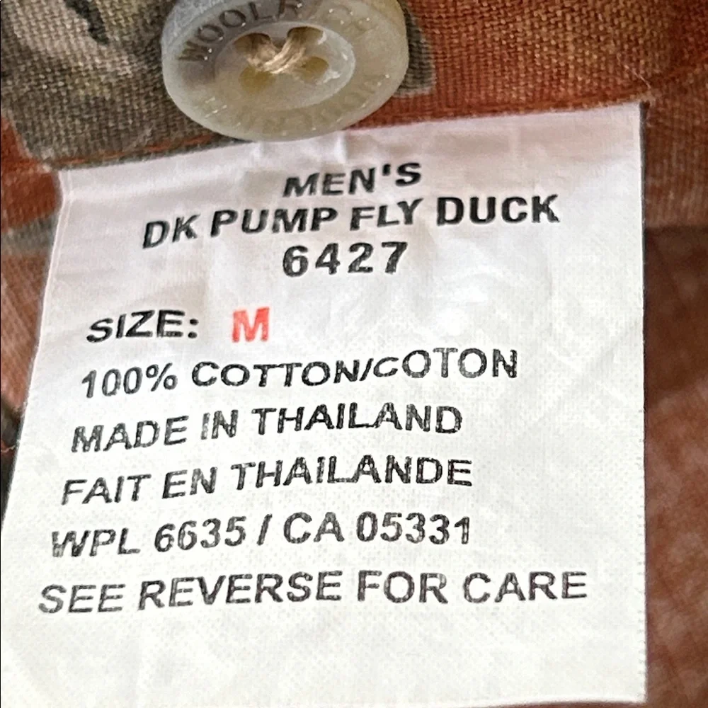 Woolrich men’s mountain run shirt, L/S, medium, rust color with flying ducks - Picture 6 of 7